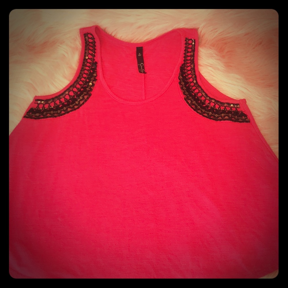 Vibrant pink tank top
